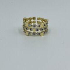 Calista Sıralı Gold Yüzük