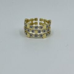 Calista Sıralı Gold Yüzük