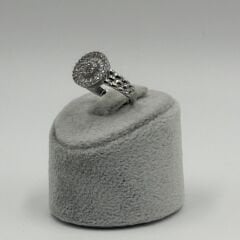 Carolina Beyaz Taşlı Yuvarlak Yüzük