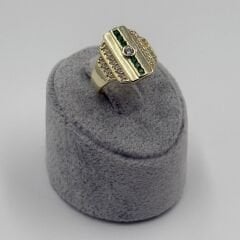 Eliza Yeşil Taşlı Yüzük