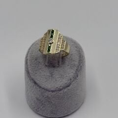 Eliza Yeşil Taşlı Yüzük