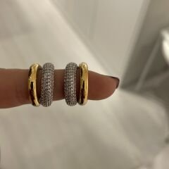 Karina taşlı küpe