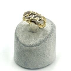 Gracie Zincir Görünümlü Gold Yüzük