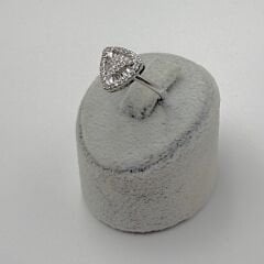 Nicole Beyaz Taşlı Üçgen Yüzük