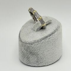 Rachel Taşlı Gold Detaylı İnce Yüzük