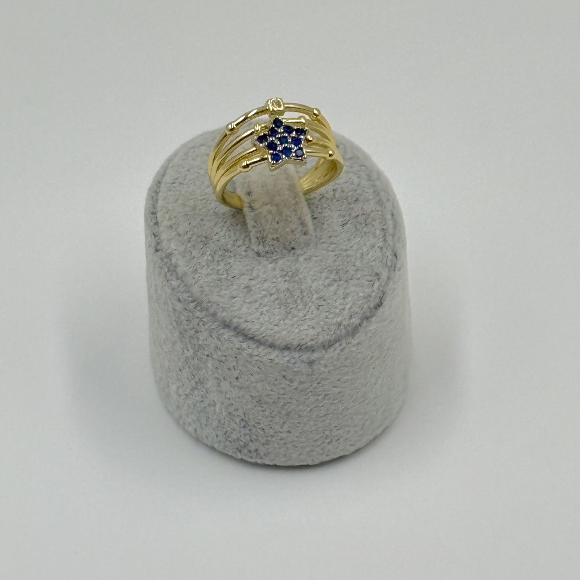 Perla Gold Mavi Yıldızlı Yüzük