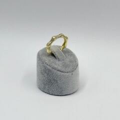 Nell Köşegen detaylı Gold Yüzük