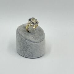 İris Gold Kare Taşlı Yüzük