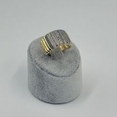 Julia Kalın Ortası Full Taşlı Yüzük