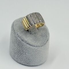 Julia Kalın Ortası Full Taşlı Yüzük