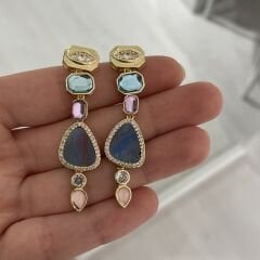 Olivia taşlı küpe