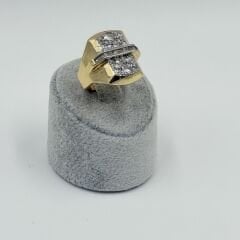 Sharon Gold Kare Taşlı Yüzük