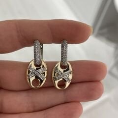 Charlotte taşlı küpe