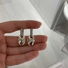 Charlotte taşlı küpe