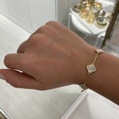 Luna taşlı yonca bileklik