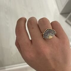 Mathilda taşlı yüzük