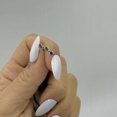 Üç renkli Gümüş Piercing