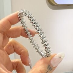 Cadtie Clus Taşsız Gümüş Rengi Bileklik