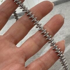 Cartie Clus Taşsız Gümüş Rengi Bilezik