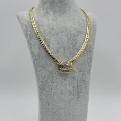 Emilia Hasır Gold Kolye