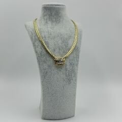 Emilia Hasır Gold Kolye