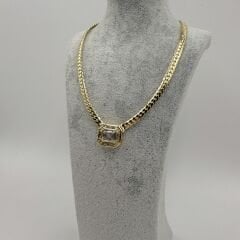 Emilia Hasır Gold Kolye