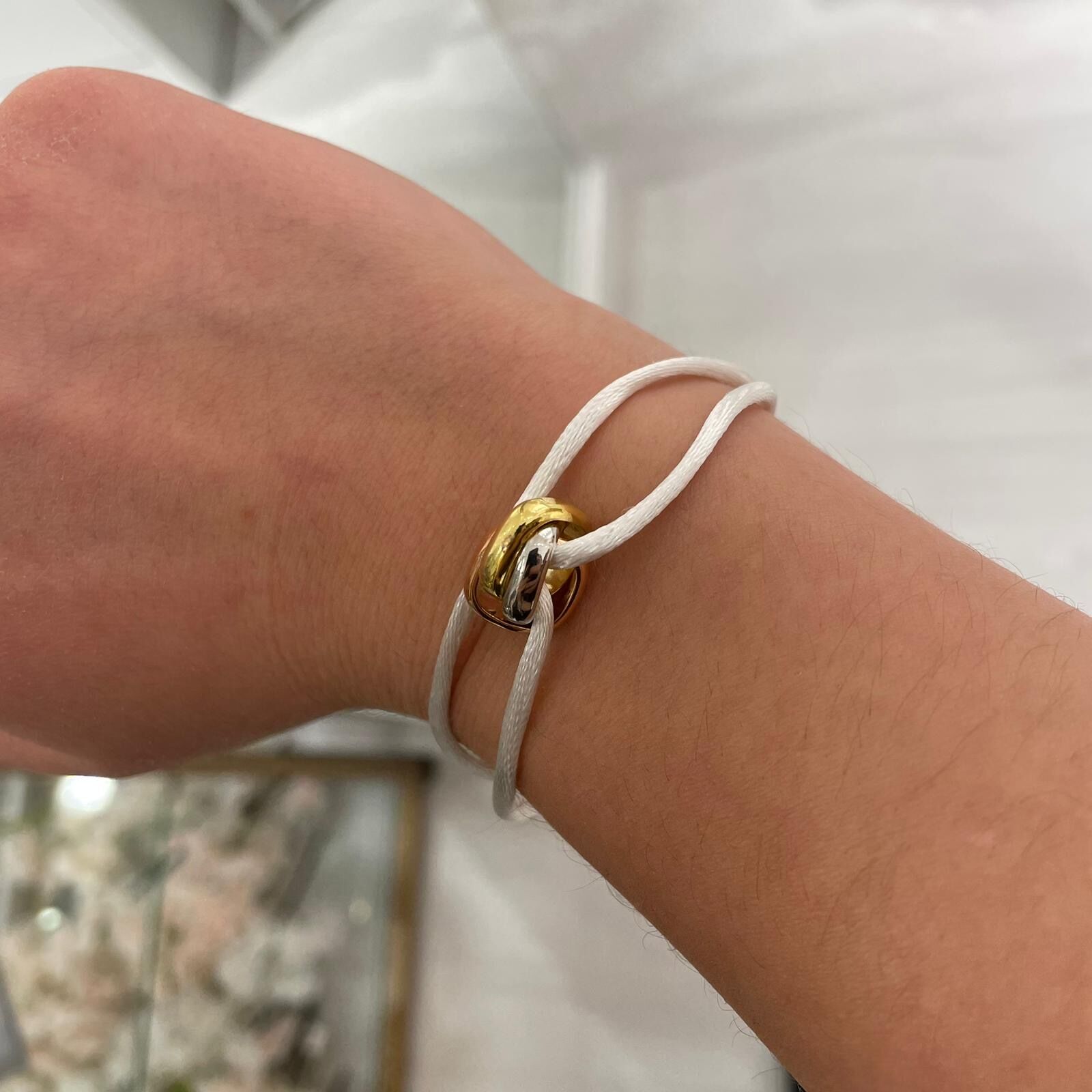 Carti Trinty İp bileklik krem rengi