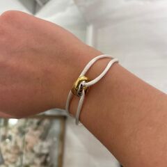 Carti Trinty İp bileklik krem rengi