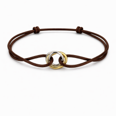 Carti Trinty ip bileklik kahverengi