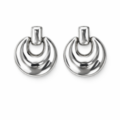 Lizi gümüş plaka küpe