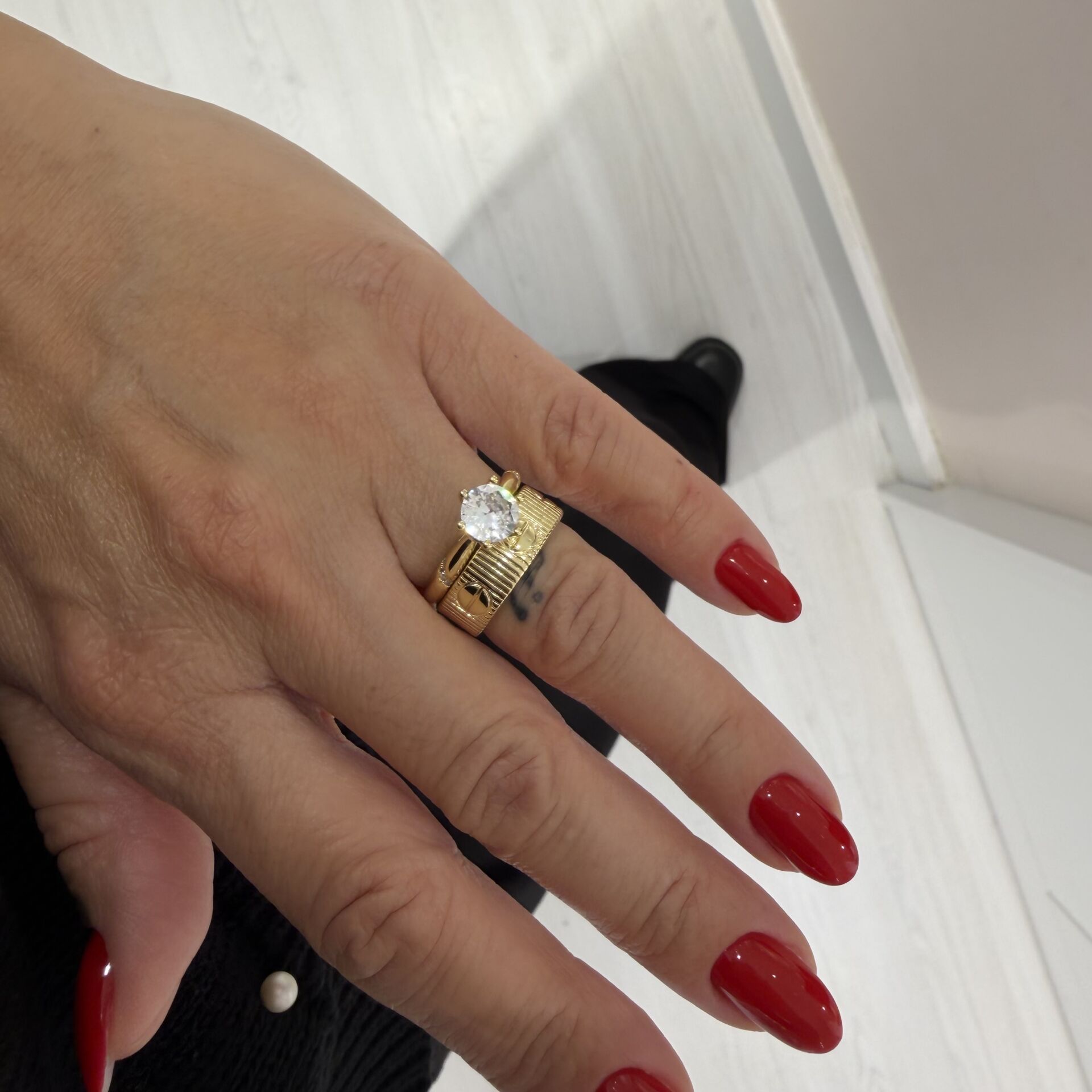 Carti Gold Love Çelik Yüzük (Yazısız)