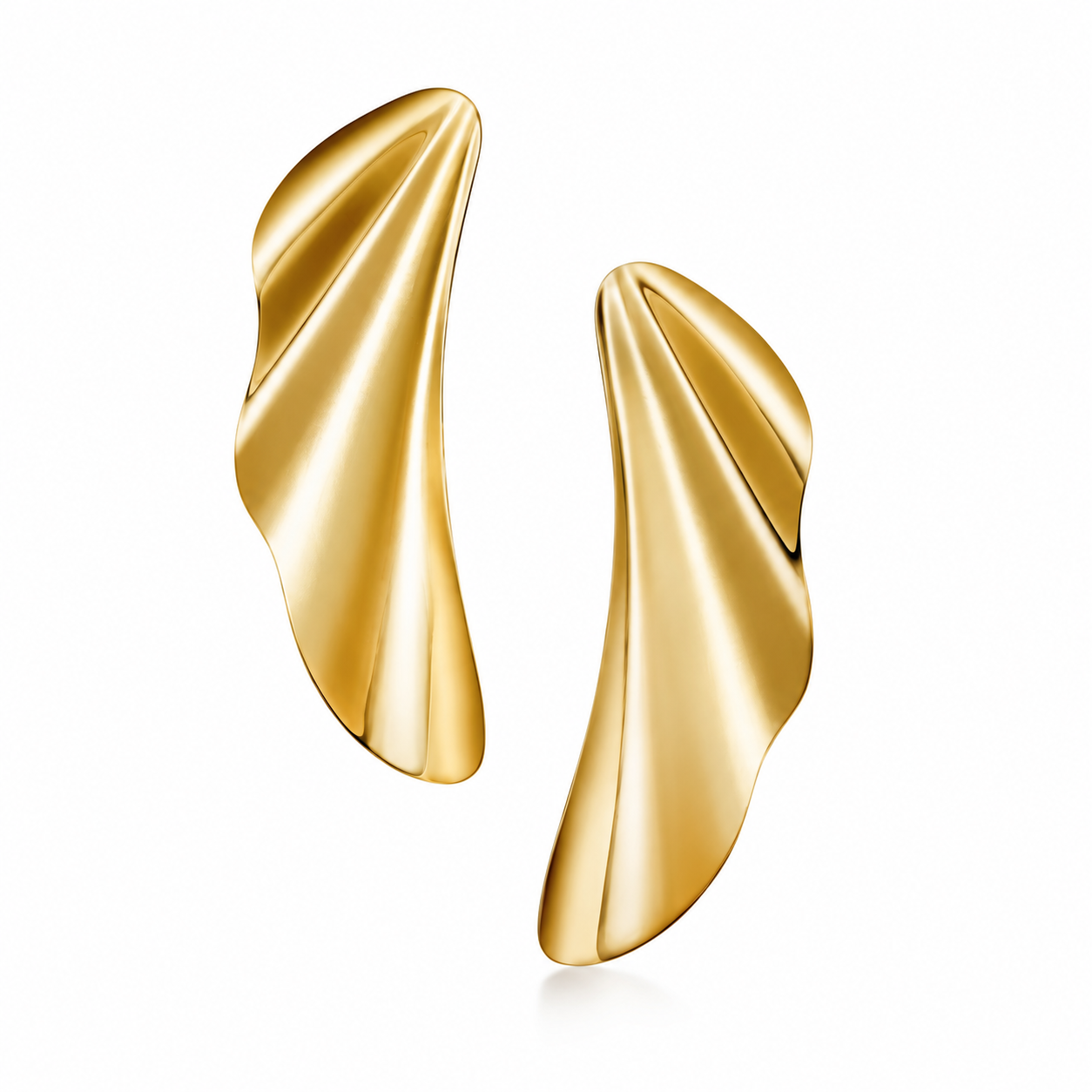 T*ff Yaprak Gold Küpe