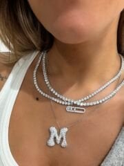 925 Ayar Gümüş Messi i Kolye