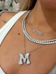 925 Ayar Gümüş Messi i Kolye