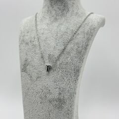 T Harfli gümüş mini boy kolye