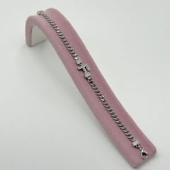 F Harfli Gümüş Bileklik