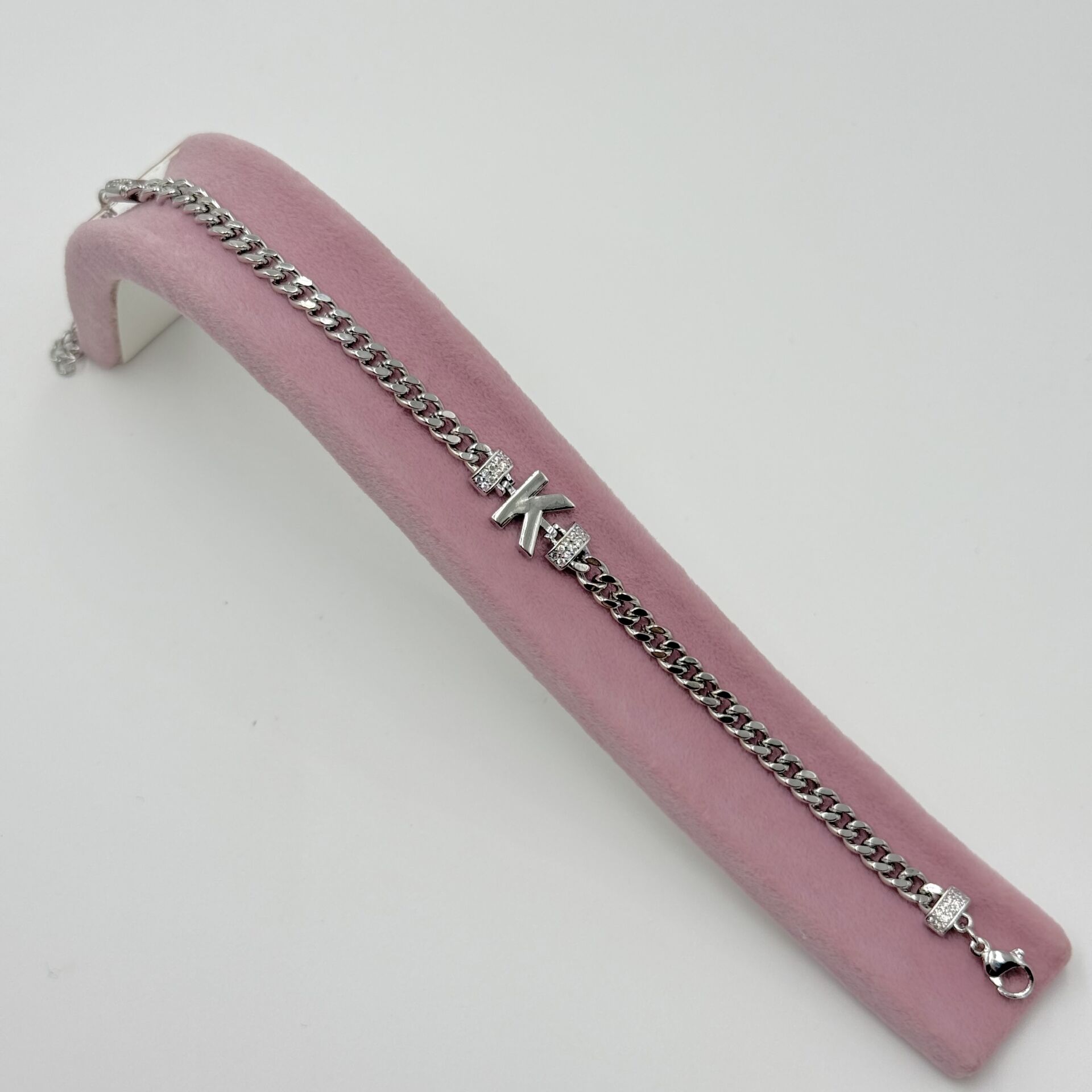 K Harfli Gümüş Bileklik