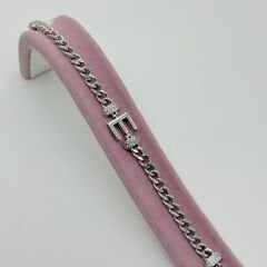 E Harfli Gümüş Bileklik