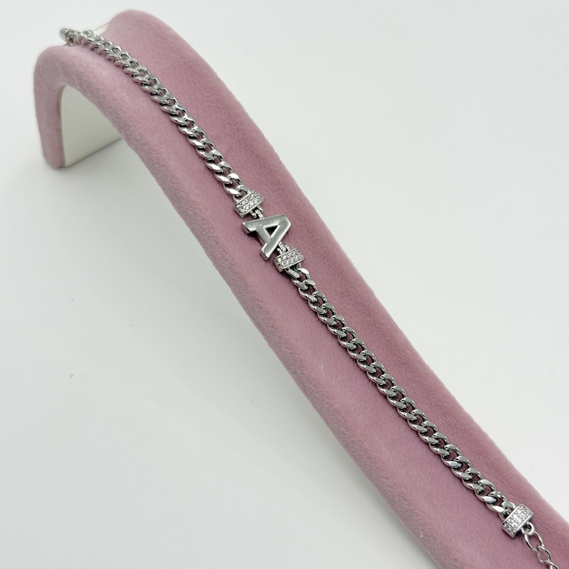 A Harfli Gümüş Bileklik