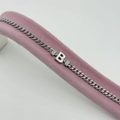 B Harfli Gümüş Bileklik