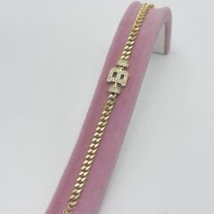 B Harfli Gold Bileklik