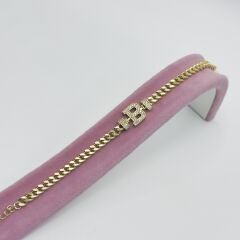 B Harfli Gold Bileklik