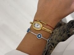 925 Ayar Gümüş 5’li Cam Göz Bileklik