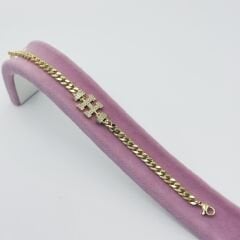 H Harfli Gold Bileklik