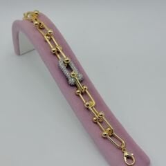 Tiff Golda Gümüş Bileklik