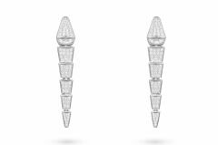 Elegant Serisi Yılan Model Taşlı Küpe