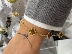 İthal Yonca Golda Kaplan Gözü Bileklik