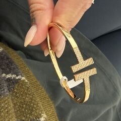 Tiff Gold Kelepçe Bileklik