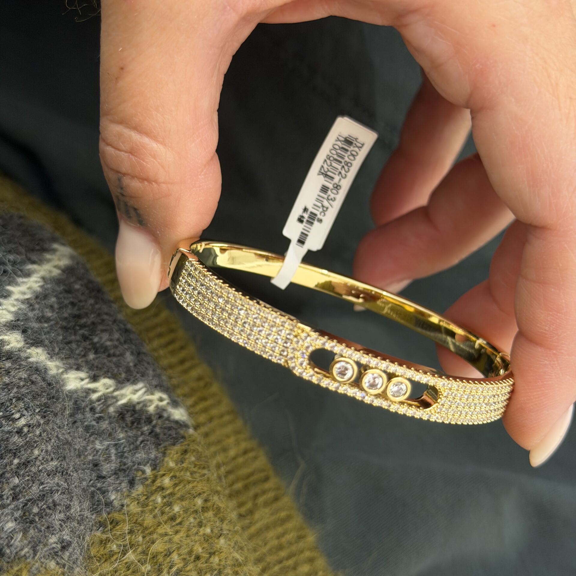 Messi Taşlı Kelepçe Bileklik