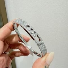 Messi Gümüş Rengi Kelepçe Bileklik